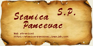Stanica Pančevac vizit kartica